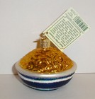 Bowl Of Mac   Cheese - Old World Christmas - Glass Ornament - New W tag 32258