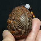 2 2 Inch Old Japanese Boxwood Hand Carved Pi Xiu Kylin Statue Netsuke Collection