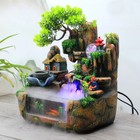 Indoor Water Fountain With Led   Mist Resin Rockery Waterfall Home Decor Art Dec