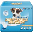 50 Pack Waist Disposable Dog Diapers Male Wraps Belly Bands Pet Soft small Size 
