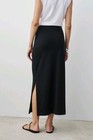 Ayr The High Hopes Skirt Size Medium Black Midi Peruvian Pima Cotton Modal Blend