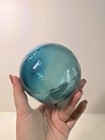 Japanese Glass Fishing Floats 4-4 5  Lot-3  Varied Hues Trio Authentic Antiques