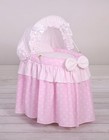 Doll s Bed Moses Basket For Dolls With Hood Laura Pink