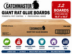 Catchmaster Giant Glue Boards For Rats  Snakes  Rat Glue Traps - 12 Glue Boards
