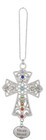 Ganz Cross Car Charm  you Are Blessed  7 Different Colored Chakra Stones   Card