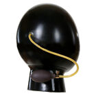 Latex Rubber Cosplay Masquerade Hood Inflatable Black Headgear 0 4mm S-xxl