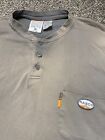 Rasco Fr Henley T-shirt Mens 2xl Gray Flame Resistant Long Sleeve Workwear Shirt