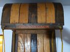 Vintage Adirondack 8 Ft Toboggan  Rare Two Tone Wooden Sled  Retro Winter   