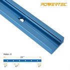 Powertec 71890 2 Pcs Double-cut Profile Universal T-track  24   And 10-pk Knobs