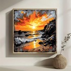 Sunset Sea Beach Paint By Numbers Kit 16x16 Inch Diy Wall Art Decoration Kit