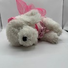 Russ Berrie Skye Plush Dog Kids Small White Pink Ballerina Tutu Stuffed Animal