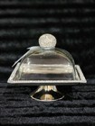 Silver Crystal Rhinestone Glass Pastry Cheese Dome 7 5  Cloche Square Fabulous
