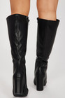 Fashion Nova Downtown Dime Knee High Boots - Black  new 