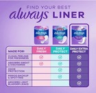 Always Daily Liners Extra Long 60ct Scented Panty Liners Clean Comfort 10hr
