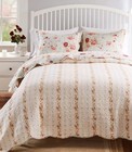 Greenland Home Fashions Antique Rose Quilt Set  4 Piece Xl Twin Set Msrp  204