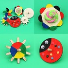 4 Pcs Wooden Spinning Top Toy Gyroscope Toys Kids Craft Kits Child Unfinished