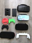 12-piece Nintendo Switch Accessory Lot Bundle Cases Grips Steering Wheel Stands