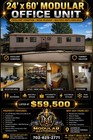 24  X 60  Modular Building Portable Office 2 Restrooms Mobile Home Trailer  50