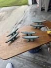 Pair Vintage Bronze Brass 8    Boat Cleats