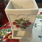 Vintage Match Box Holder Ceramic Strawberry Wall Farmhouse Country Cottage Boho