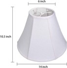 Set Of 2 White Double Shades With Large Bell Shades For Floor And Table Lamps