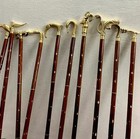 Lot Of 10 Piece Antique Walking Cane Wooden Walking Stick Brass Handle Knob Gift