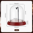 Ph Pandahall 3 X 4 Inch Pocket Watch Display Case Glass Dome Clear 