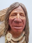 Native American  spirit Rider  Redhawk 2013 Chief Hand Carved Wood Art Plaque 