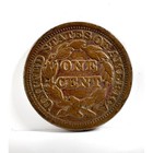 Us Mint 1847 Braided Hair Large Cent One Cent Brown Good Antique Copper Coin