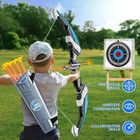 Kids Bow And Arrow 2 Set Led Light Archery Toy Gift Suction Arrows Target Usa