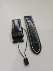 Panerai Watch 24mm Oem Black Alligator Watch Strap Beigh Stitch For Tang Buckle 