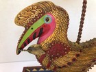 Bird Carved Art Candle Holder Amazonia Marsha Mccarthy 8 25  Colorful