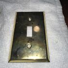 Lot Of 3 Vtg Mcm Toggle Light Switch Cover Plate Gold Brass Hollywood Regency