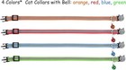 Cat Collar With Bell 4 Pack Durable Breakaway Adjustable Reflective Cat Collars