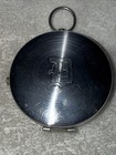 Vintage Steel Case Compass Engraved  d  Japan With Reflective Back
