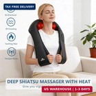 Neck Massager For Pain Relief Deep Tissue With Heat - Shiatsu Back And Shoulder