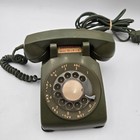 Vintage Western Electric Model 500 Rotary Telephone Olive Green Bell System 