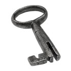 Unusual 18th Century Iron Key With Divided Shaft 3     - Antique Key - Ref k463