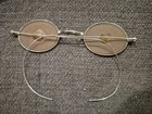 Antique  Civil War Era 1860s Frosted Amber Sharpshooter Spectacles Glasses Rare