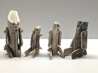 Lot Of 4   Old Inuit   Eskimo Caribou Antler Carving Figure   Doll Set