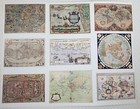 Tiny Maps Old World Vintage Style Props Printed Dollhouses Dioramas Miniatures