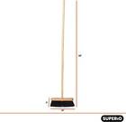 Superio Kitchen Broom Premium Black Tampico Bristles  Wood Usa Handle