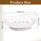1pcs 15 5x11cm Plastic Removable Soap Dish With Drain  white 