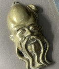 Vintage Brass Confucius Chinese Prosperity Ancient Philosophy Wall Hanging Art