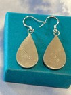 Navajo Signed Sterling Silver Turquoise Opal Coral Spiny Oyster Inlay Earrings
