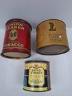 Vintage Tobacco Tin Lot  3  - Union Leader Dills Best Bond Street Pipe Cigarette