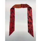 Hermes Tie Necktie 100  Silk All-over Print Orange Made In France For Women