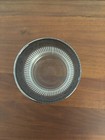 Set Of 8 Vintage Midcentury Low-ball Cocktail Glasses With Silver Raised-etched
