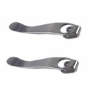 2x Stone Wash Titanium Deep Carry Pocket Clip For Spyderco Pm2 Paramilitary 2 Us