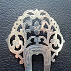 Antique Sterling Silver Hair Comb Clip Ornament H m 1907 - Pearce   Thompson